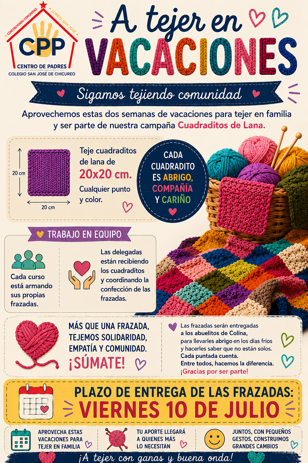 A tejer en vacaciones
