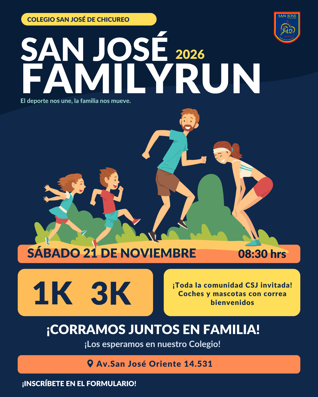 San José Family Run 2026 - Flyer lanzamiento (1)